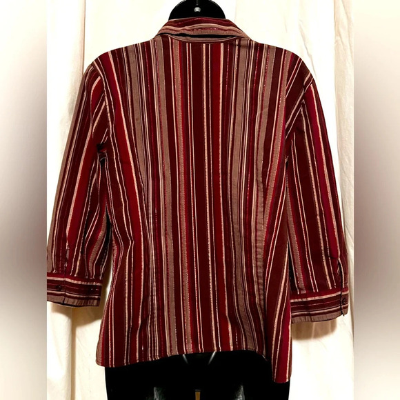 Dress Barn Women's Sz L Button Down 3/4 Sleeve Collared Blouse. - Picture 2 of 5